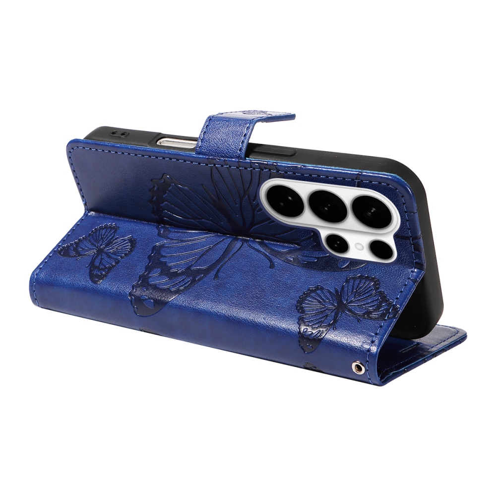 Big Butterfly knížkové pouzdro na Samsung Galaxy S26 Ultra - modré