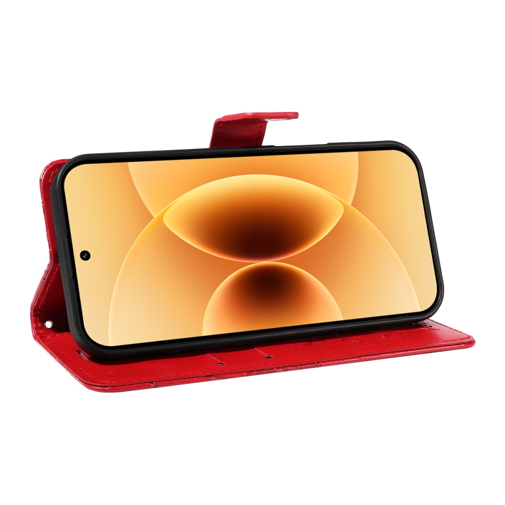 Big Butterfly knížkové pouzdro na Xiaomi 17 - červené