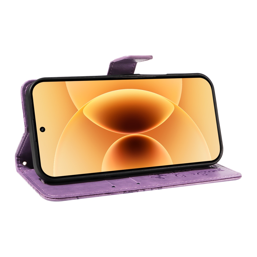 Big Butterfly knížkové pouzdro na Xiaomi 17 - fialové