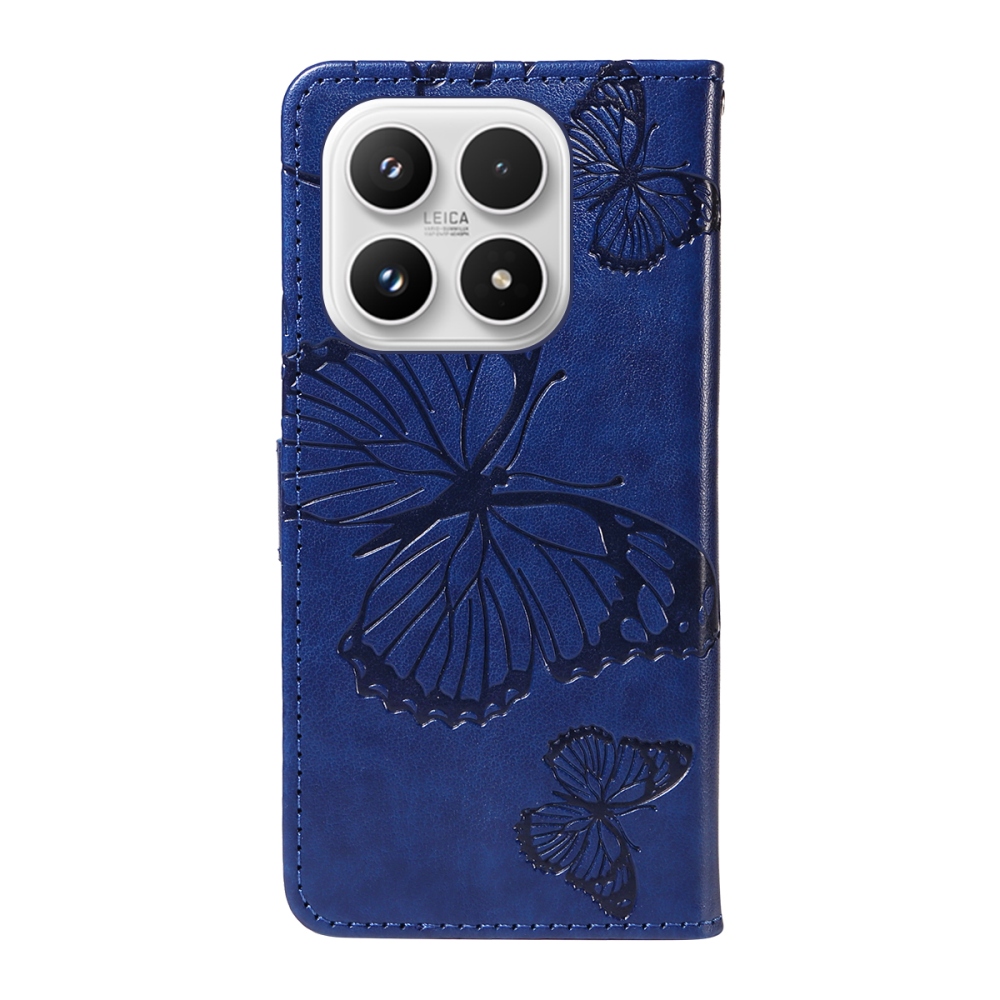 Big Butterfly knížkové pouzdro na Xiaomi 17 - modré