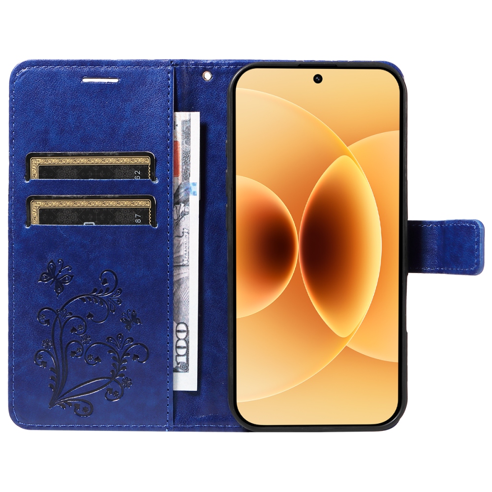 Big Butterfly knížkové pouzdro na Xiaomi 17 - modré