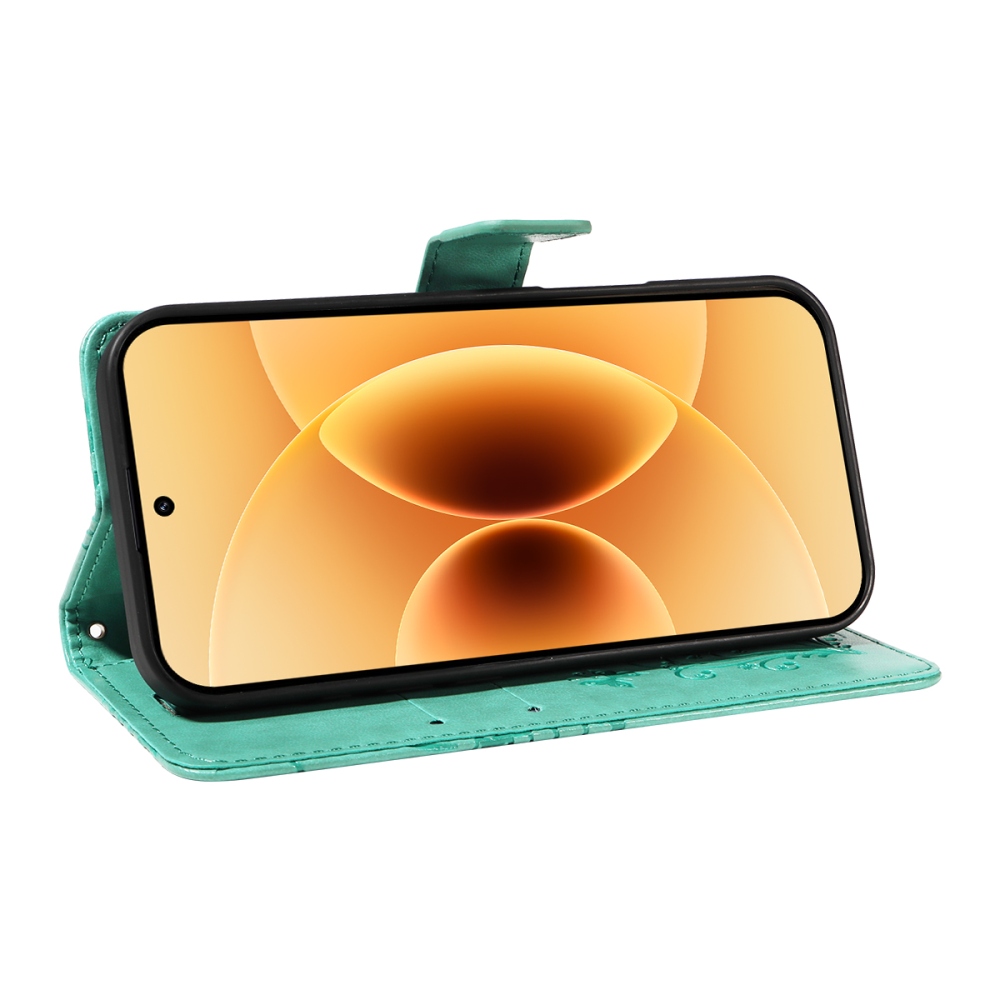 Big Butterfly knížkové pouzdro na Xiaomi 17 - modrozelené