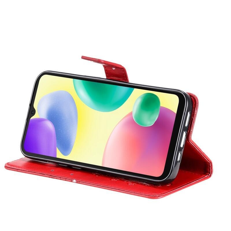 Big Butterfly knížkové pouzdro na Xiaomi Redmi 10A - červené