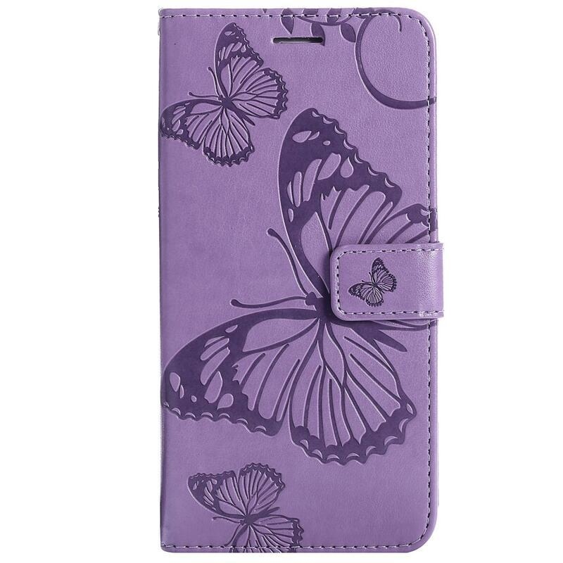 Big Butterfly knížkové pouzdro na Xiaomi Redmi 10A - fialové