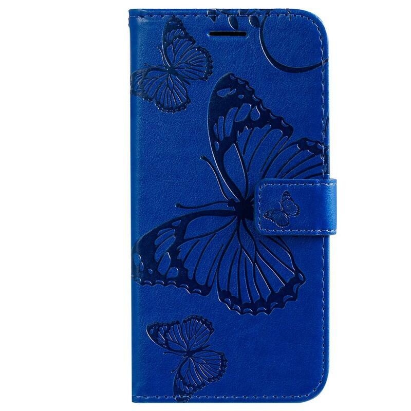 Big Butterfly knížkové pouzdro na Xiaomi Redmi 10A - modré
