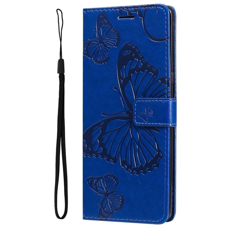 Big Butterfly knížkové pouzdro na Xiaomi Redmi 10A - modré