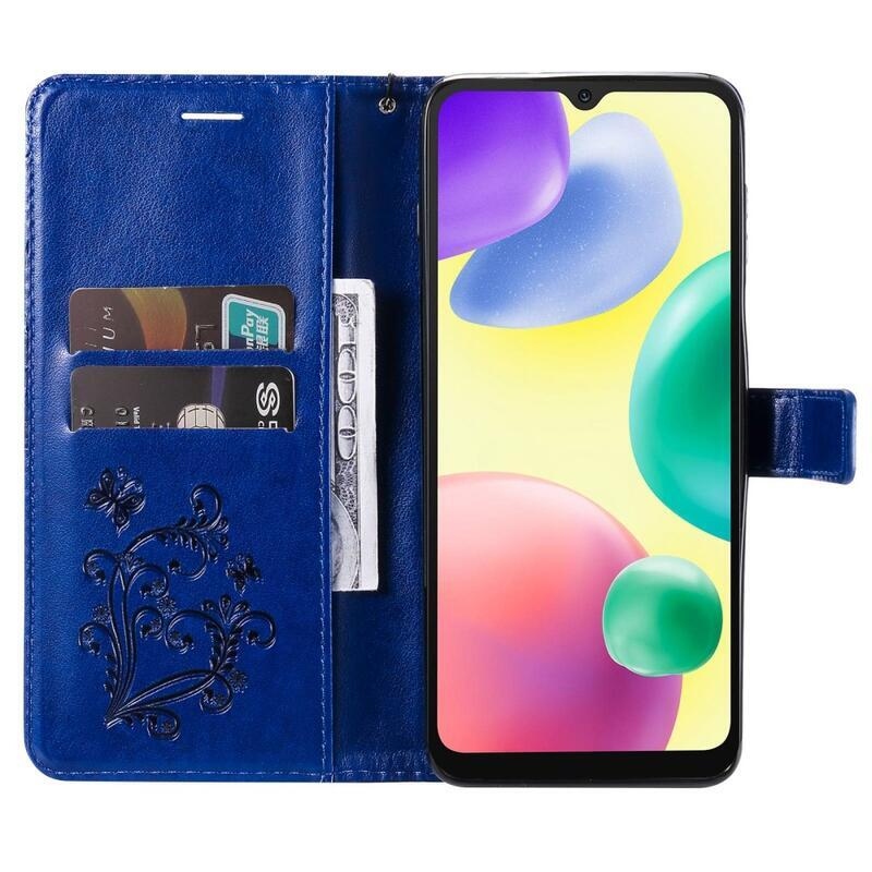 Big Butterfly knížkové pouzdro na Xiaomi Redmi 10A - modré