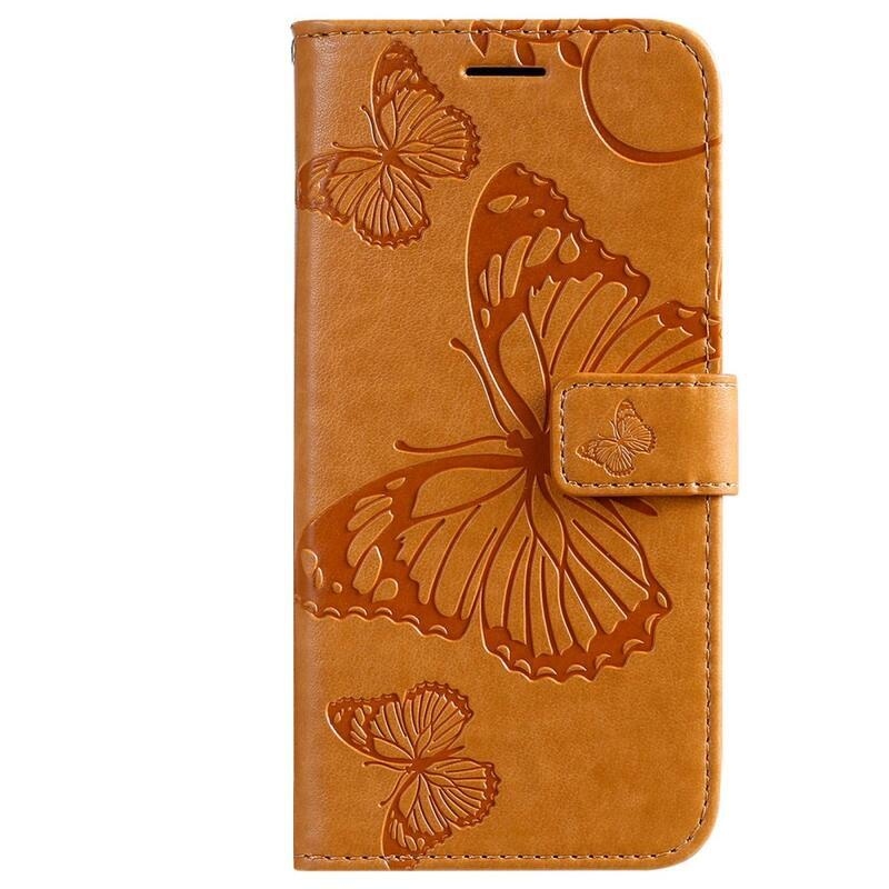 Big Butterfly knížkové pouzdro na Xiaomi Redmi 10A - žluté