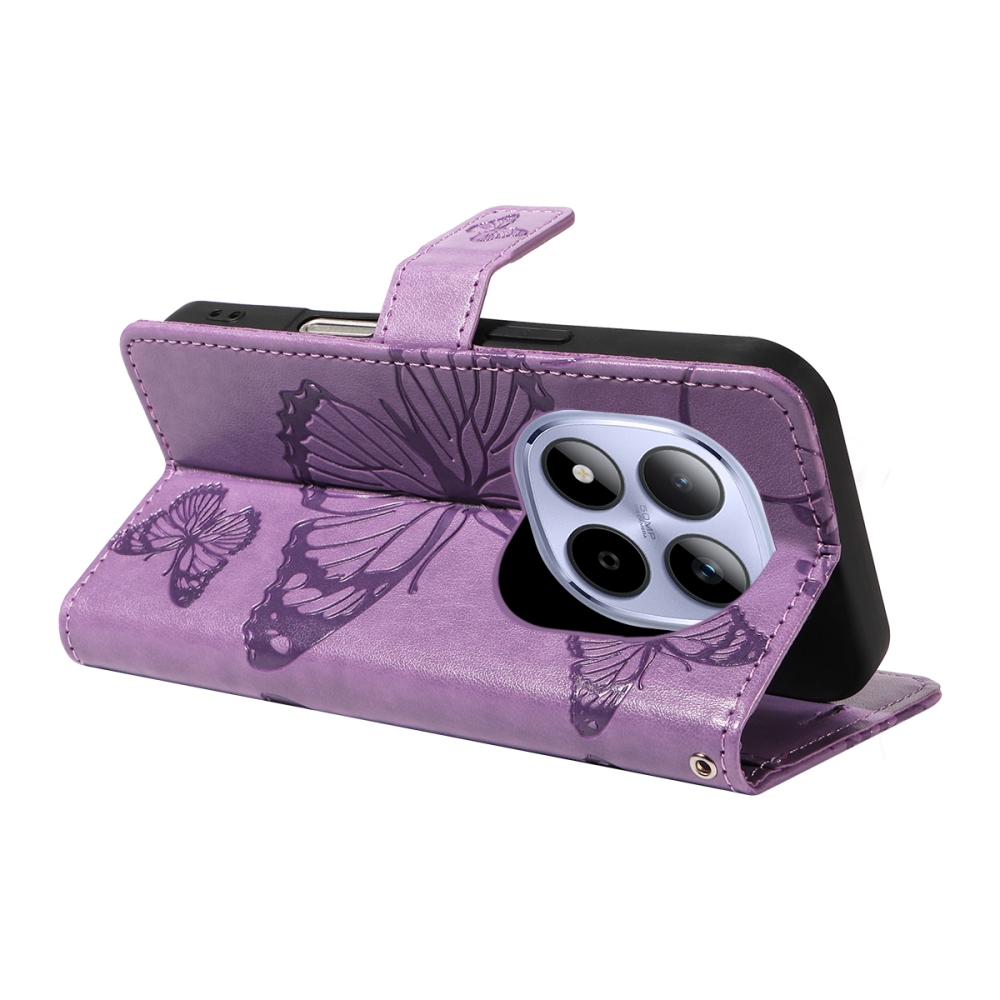 Big Butterfly knížkové pouzdro na Xiaomi Redmi Note 15 Pro 5G - světlefialové