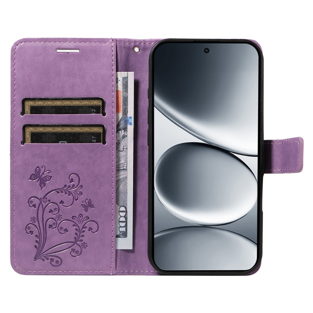 Big Butterfly knížkové pouzdro na Xiaomi Redmi Note 15 Pro 5G - světlefialové