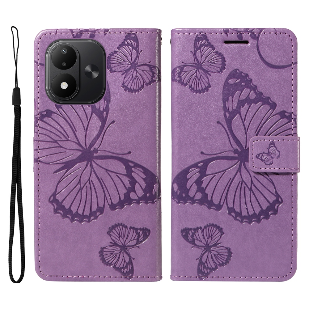 Big Butterfly knížkové pouzdro na Xiaomi Redmi Note 17 4G/5G - fialové