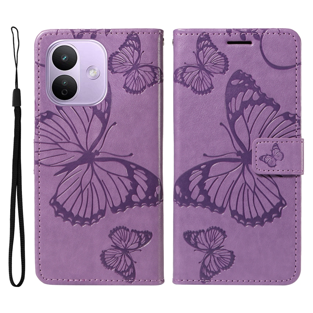 Big Butterfly knížkové pouzdro na Xiaomi Redmi Note 17 Pro 5G - fialové