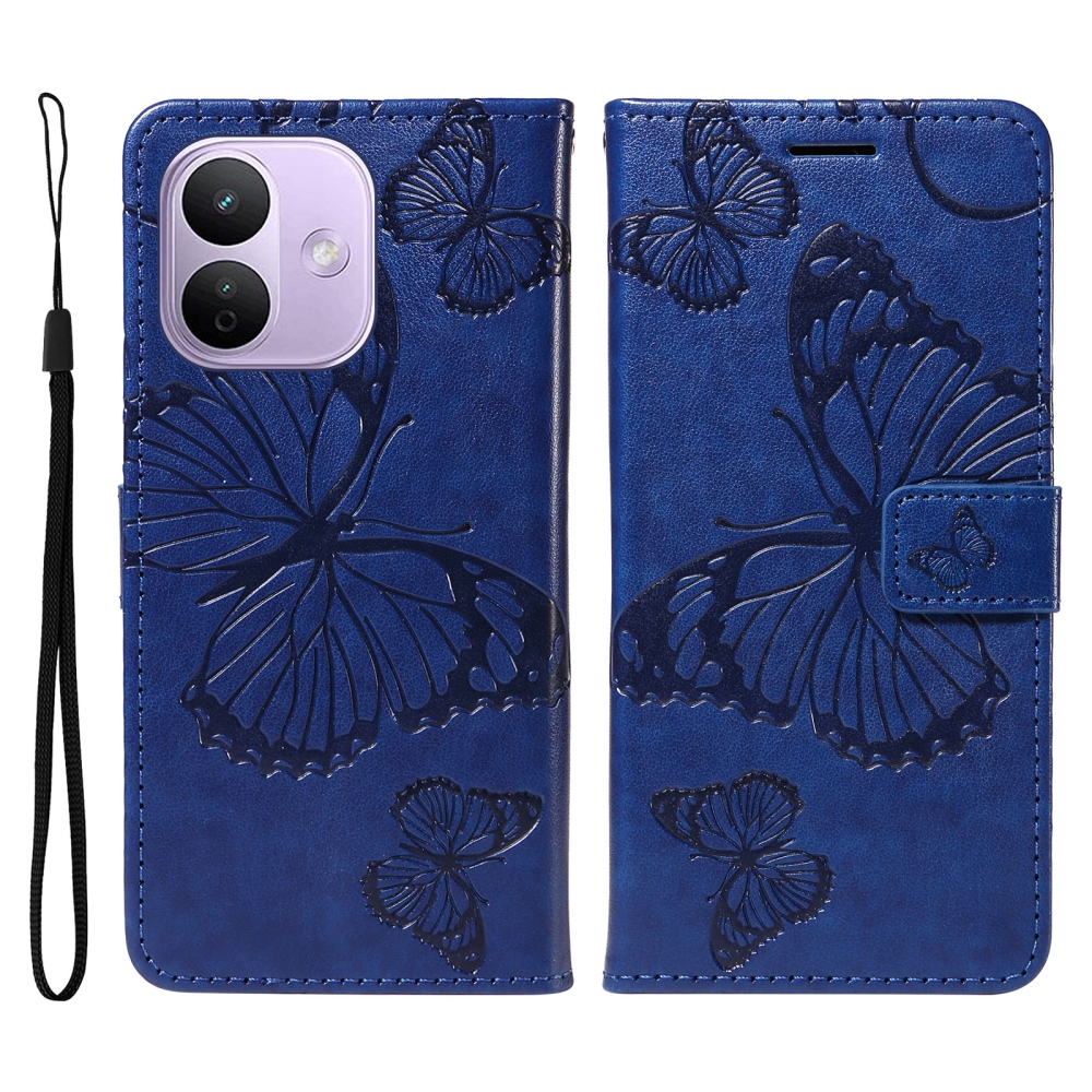 Big Butterfly knížkové pouzdro na Xiaomi Redmi Note 17 Pro 5G - modré