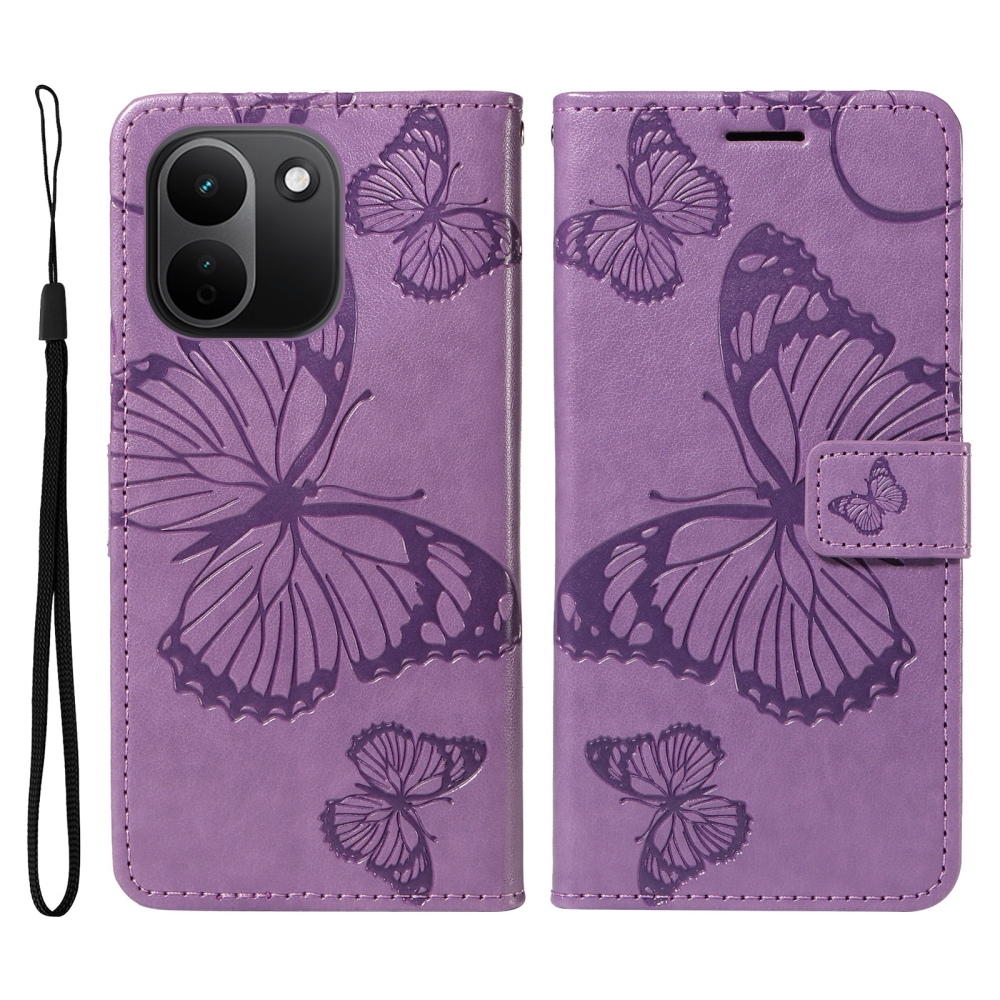 Big Butterfly knížkové pouzdro na Xiaomi Redmi Note 17 Pro Max 5G - fialové