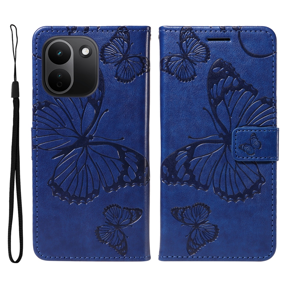 Big Butterfly knížkové pouzdro na Xiaomi Redmi Note 17 Pro Max 5G - modré