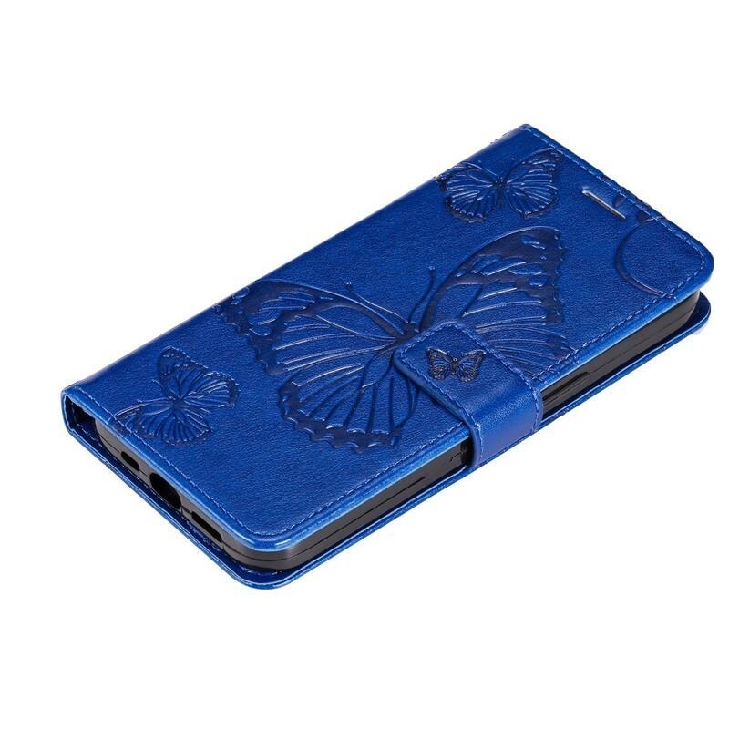 Big Butterfly peněženkové pouzdro pro mobil Xiaomi Poco M4 5G - modré