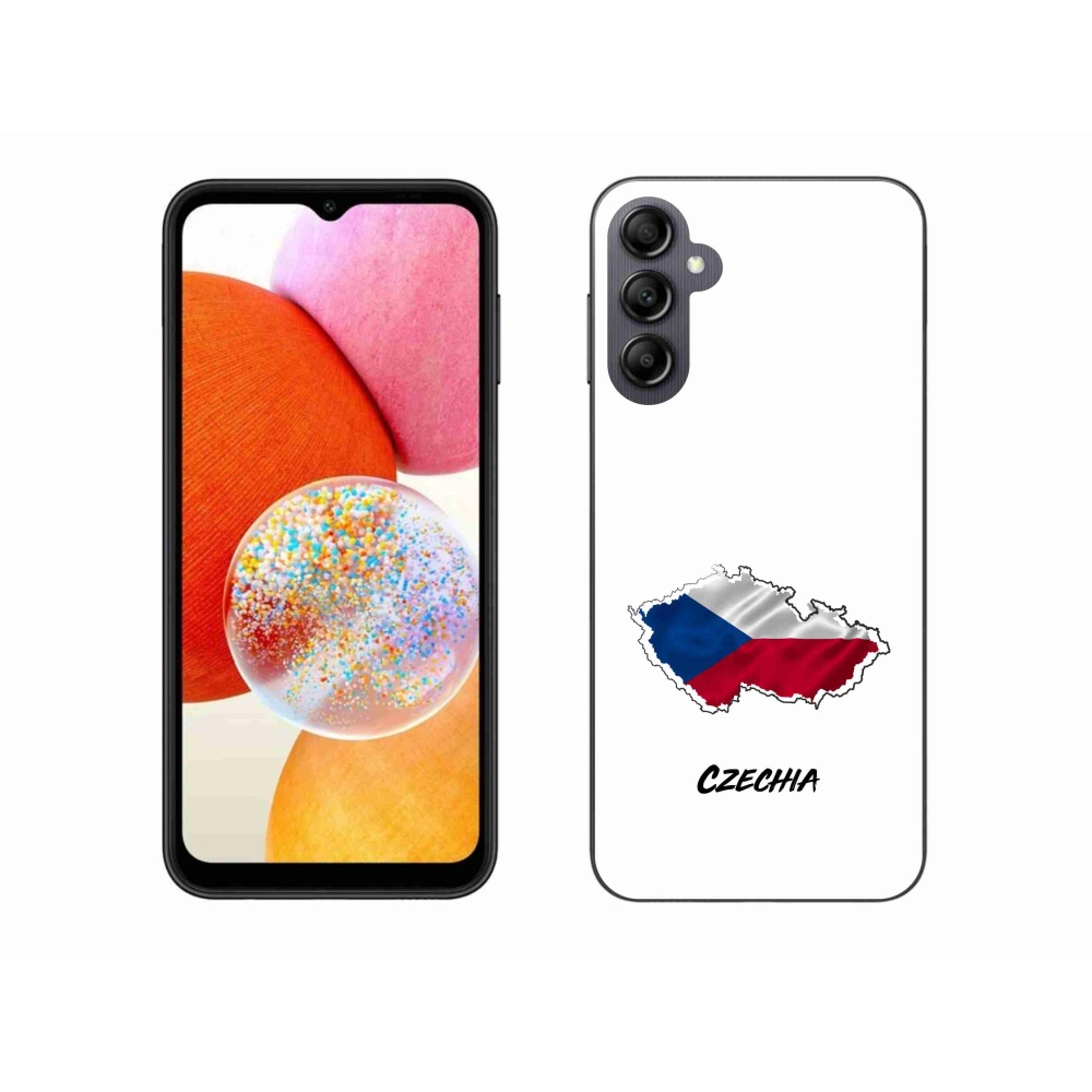 Gelový kryt mmCase na Samsung Galaxy A14 4G/5G - Czechia bílé pozadí