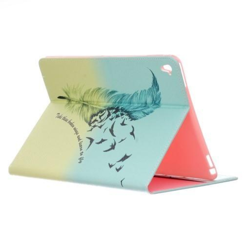 Bildi PU kožené zapínací pouzdro na iPad Pro 9.7 - pírko
