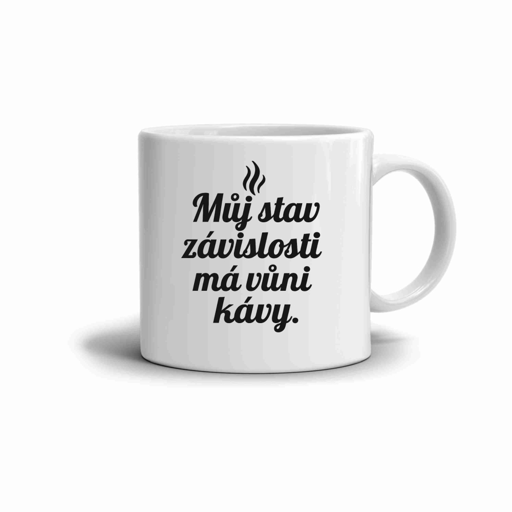 Bílý keramický hrnek 330ml s obrázkem - citát kafe 2