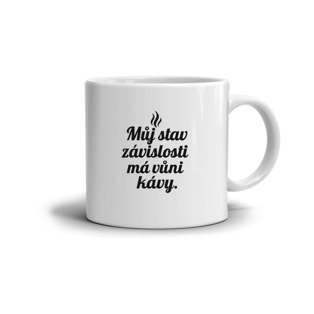 Bílý keramický hrnek 330ml s obrázkem - citát kafe 2