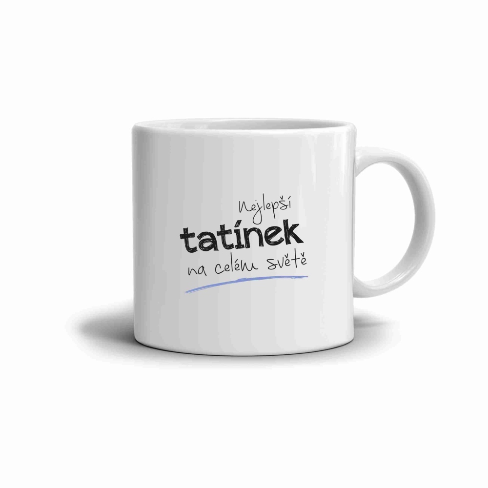 Bílý keramický hrnek 330ml s obrázkem - nejlepší tatínek 2