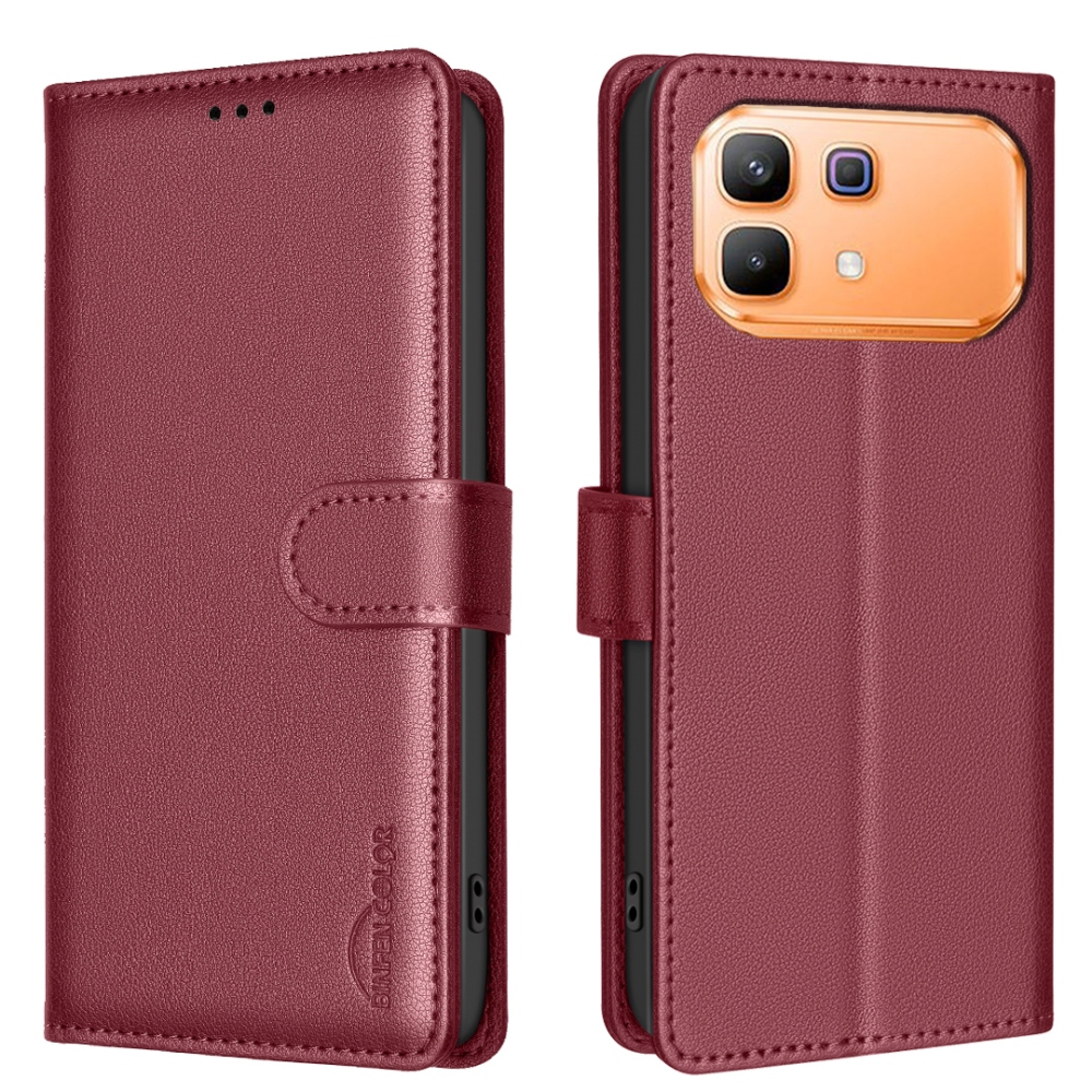 BINFEN knížkové pouzdro na Infinix Note 60 5G/Note 60 Pro 5G - červené