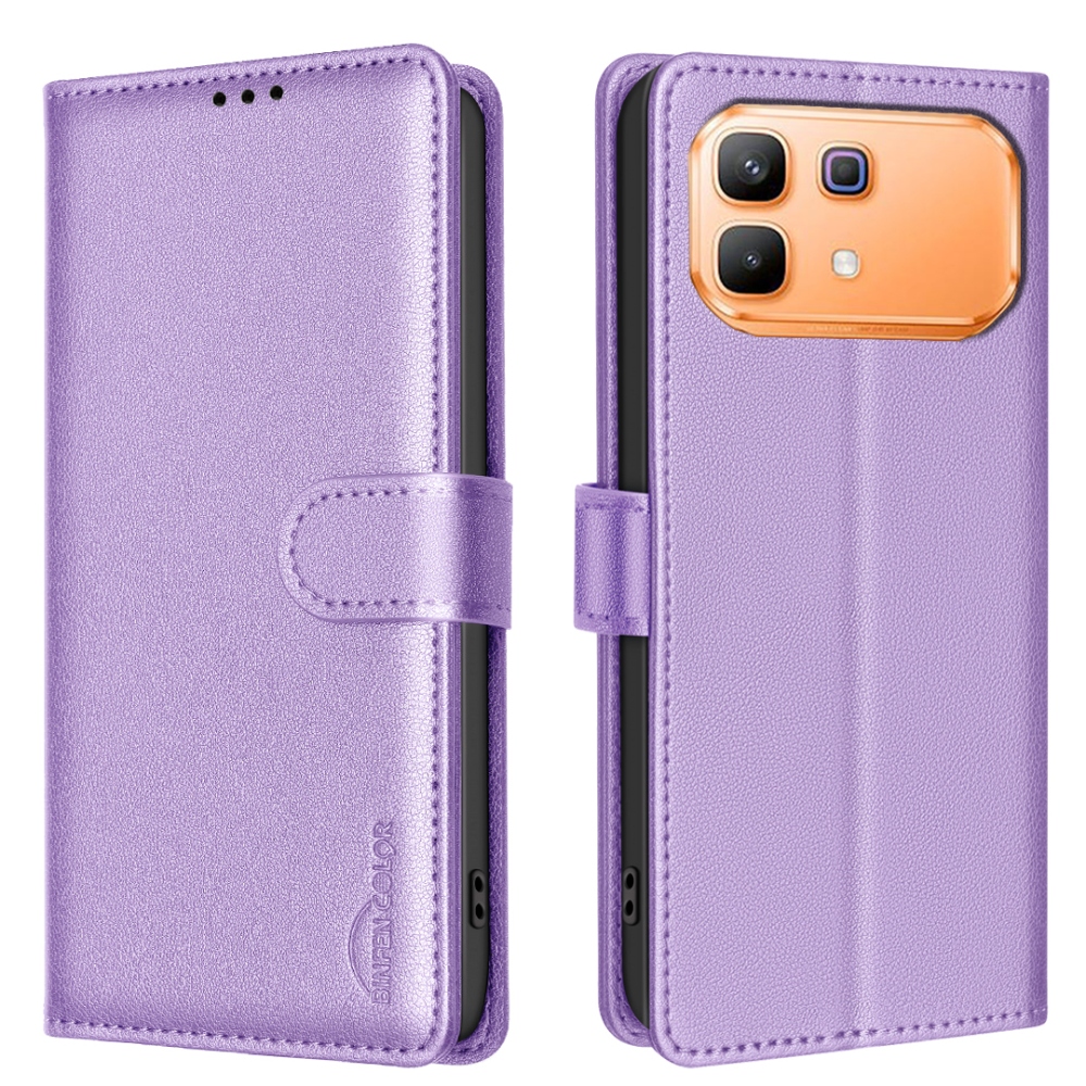BINFEN knížkové pouzdro na Infinix Note 60 5G/Note 60 Pro 5G - fialové