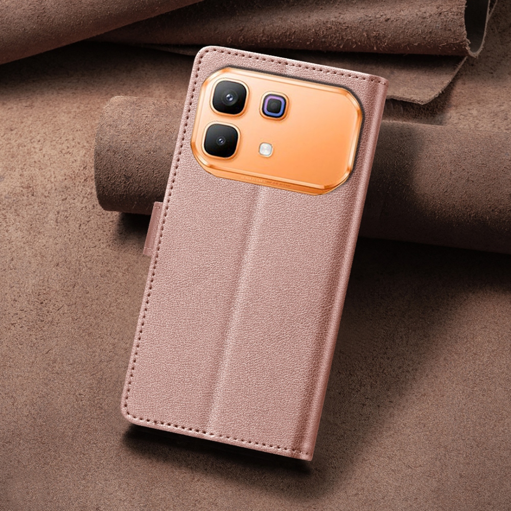 BINFEN knížkové pouzdro na Infinix Note 60 5G/Note 60 Pro 5G - růžovozlaté