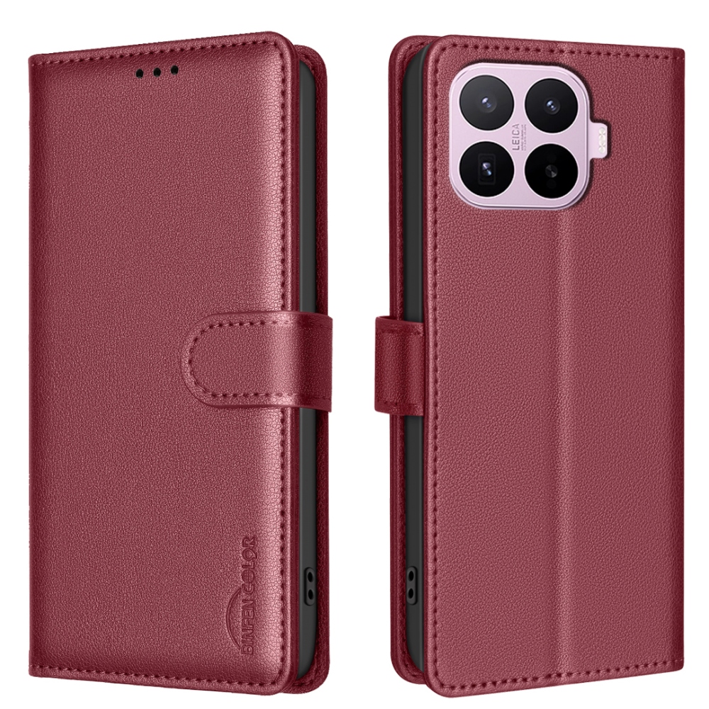 BINFEN knížkové pouzdro na Xiaomi 17T Pro - červené