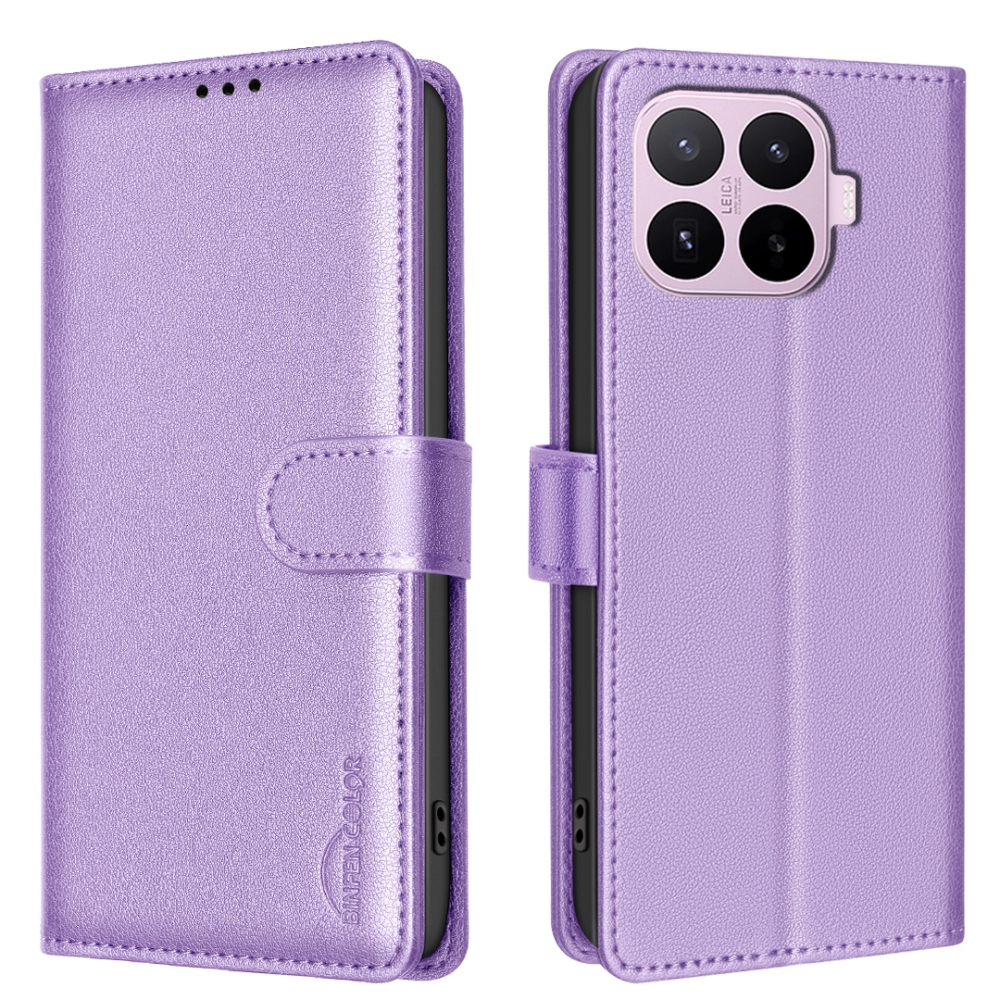 BINFEN knížkové pouzdro na Xiaomi 17T Pro - fialové