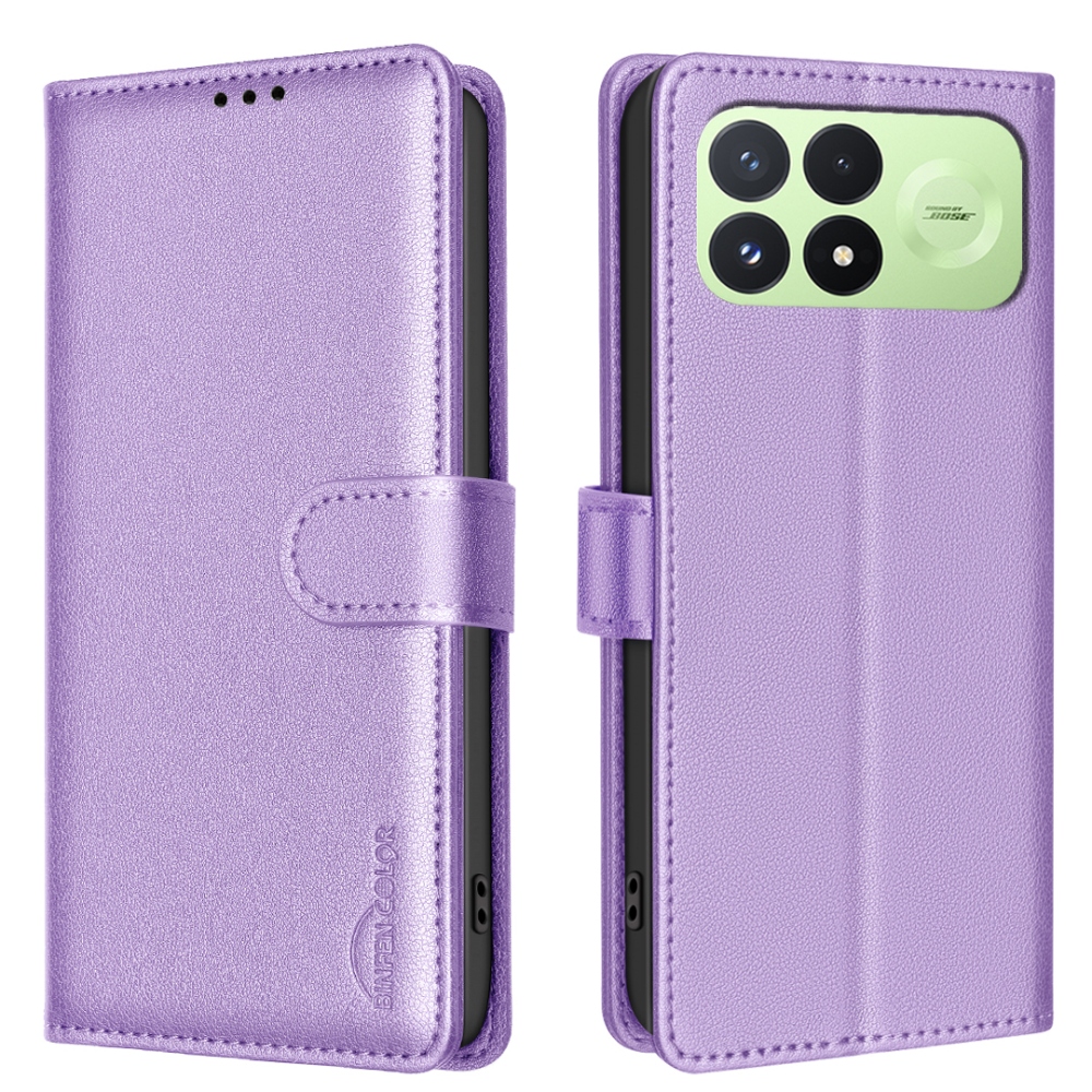 BINFEN knížkové pouzdro na Xiaomi Poco F9 Pro 5G - fialové