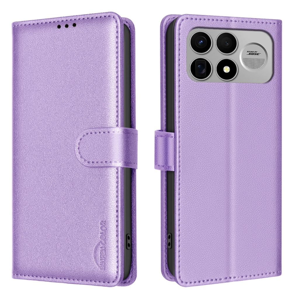 BINFEN knížkové pouzdro na Xiaomi Poco F9 Ultra/F8 Ultra 5G - fialové