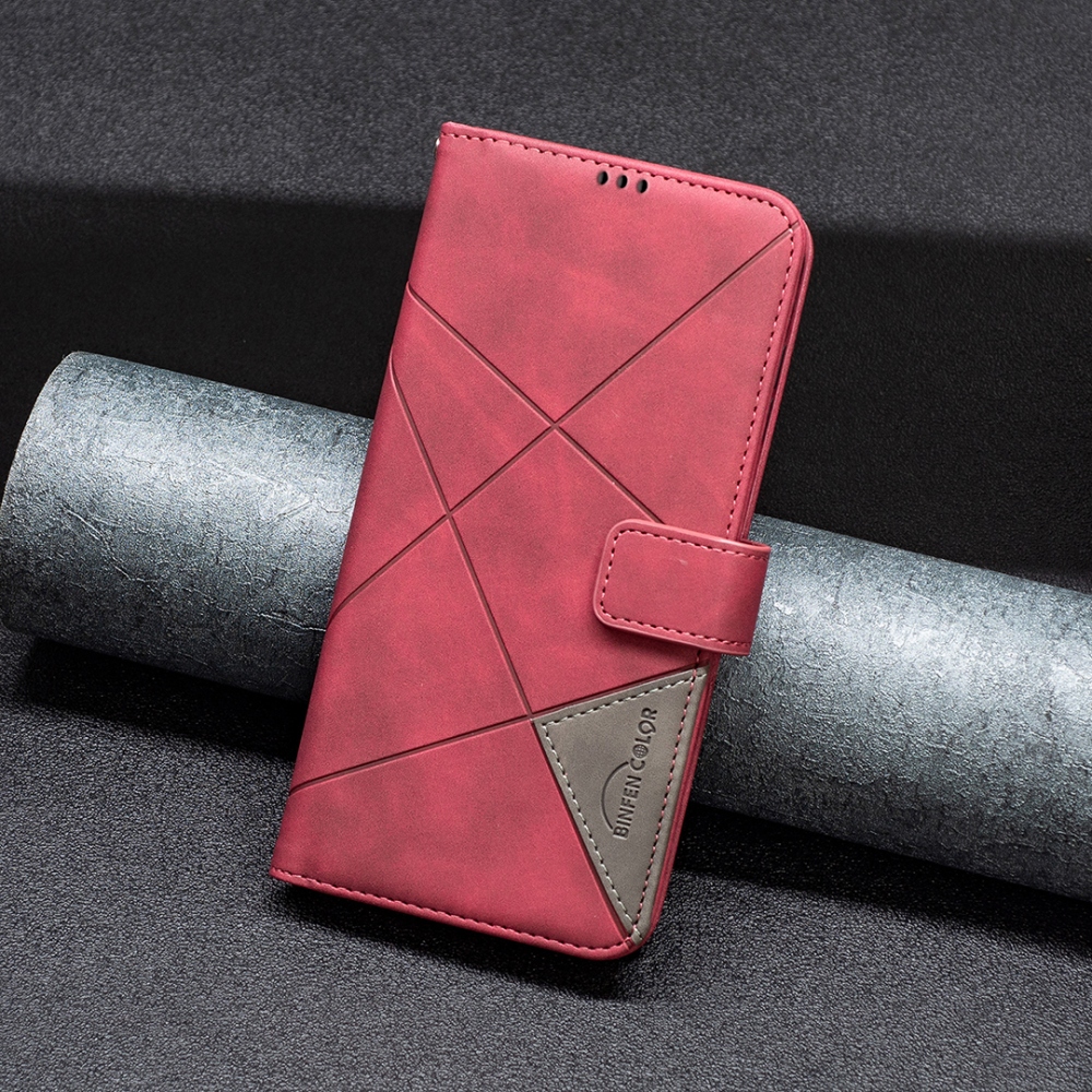 BINFEN knížkové pouzdro na Xiaomi Redmi 17 4G/5G - červené