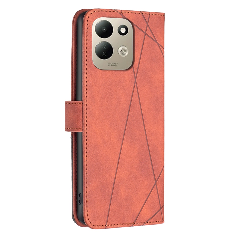 BINFEN knížkové pouzdro na Xiaomi Redmi 17 4G/5G - hnědé