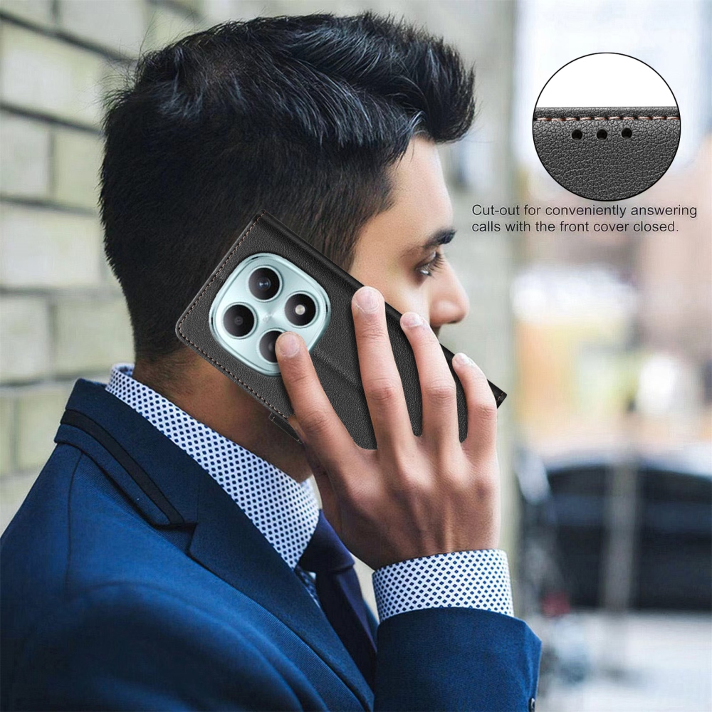 BINFEN knížkové pouzdro na Xiaomi Redmi Note 15 Pro 4G - černé