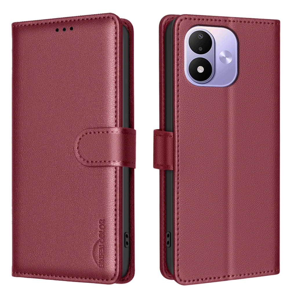 BINFEN knížkové pouzdro na Xiaomi Redmi Note 17 Pro 5G - červené
