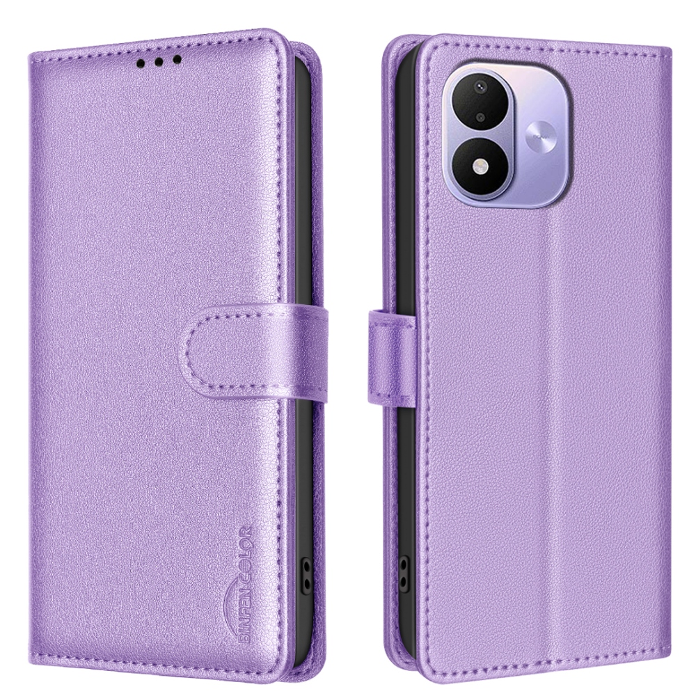 BINFEN knížkové pouzdro na Xiaomi Redmi Note 17 Pro 5G - fialové