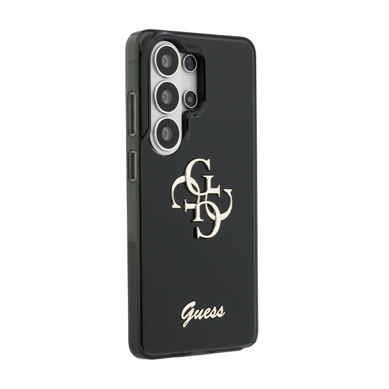 Guess IML 4G Script Metal Logo Zadní Kryt pro Samsung Galaxy 26 Ultra Black