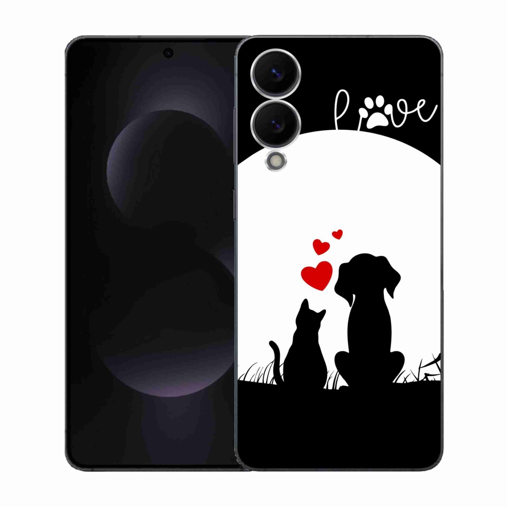 Gelový kryt mmCase na Samsung Galaxy S25 Edge - zvířecí láska