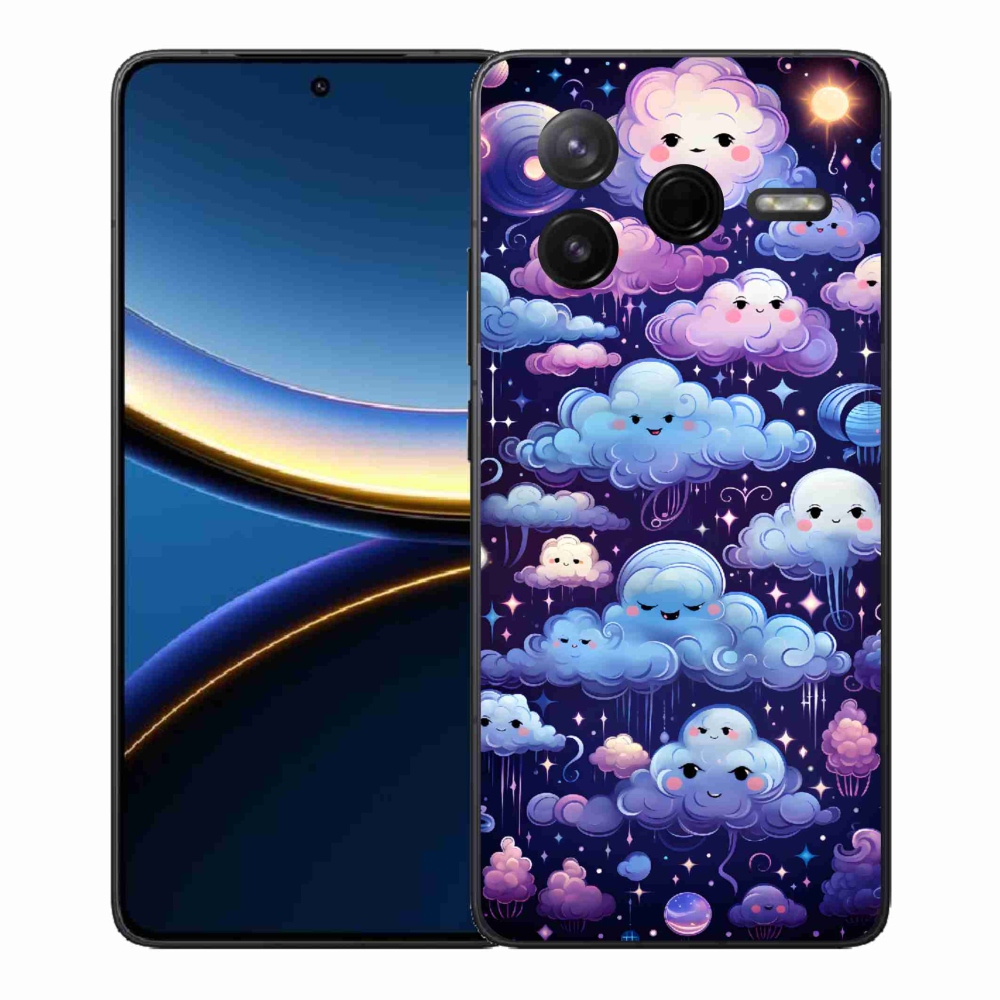Gelový kryt mmCase na Xiaomi Poco F7 Pro - mráčky