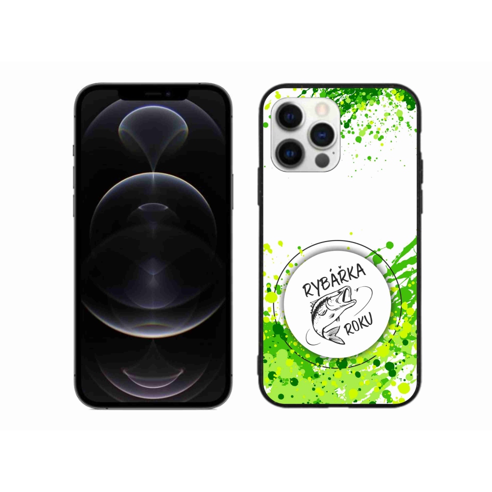 Gelový kryt mmCase na iPhone 12 Pro Max - rybářka roku bílé pozadí