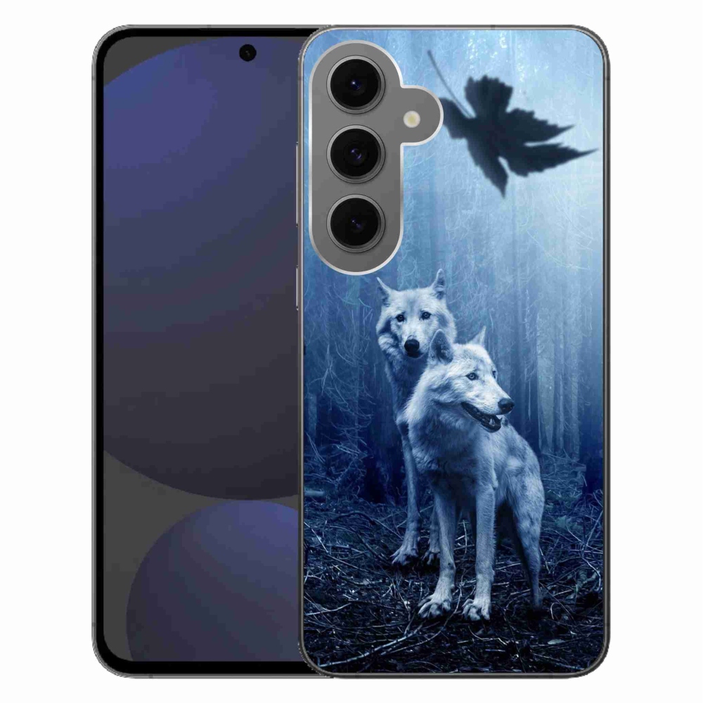 Gelový kryt mmCase na Samsung Galaxy S24 FE - vlci v lese