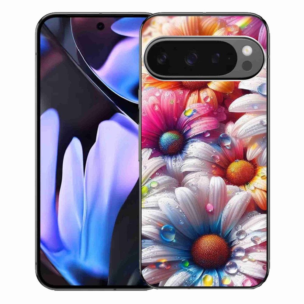 Gelový kryt mmCase na Google Pixel 9 Pro XL - barevné kopretiny