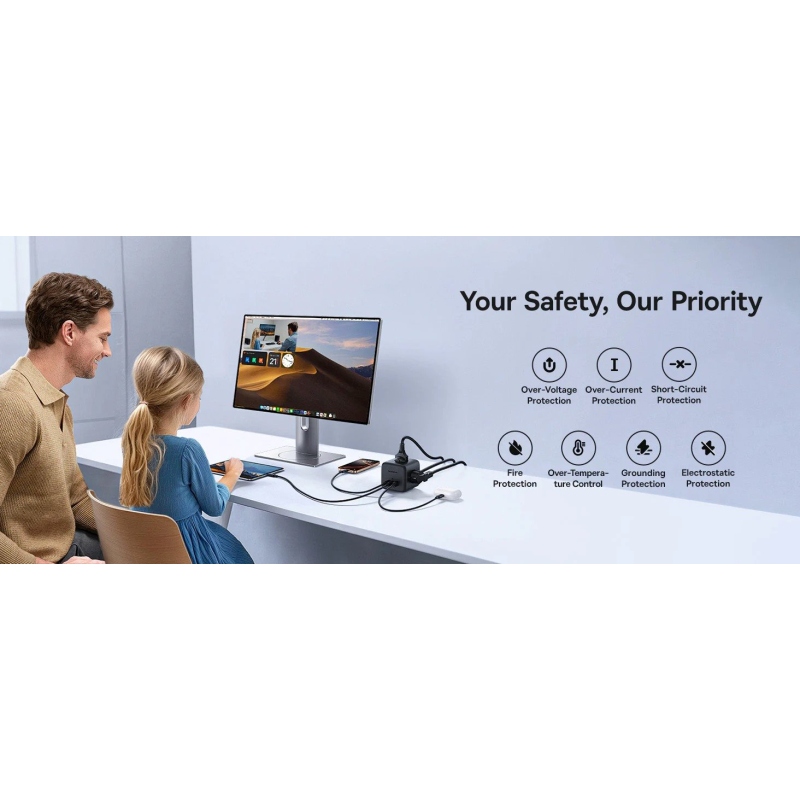 Baseus EnerFill FA11 6v1 Napájecí Kostka 67W Cosmic Black