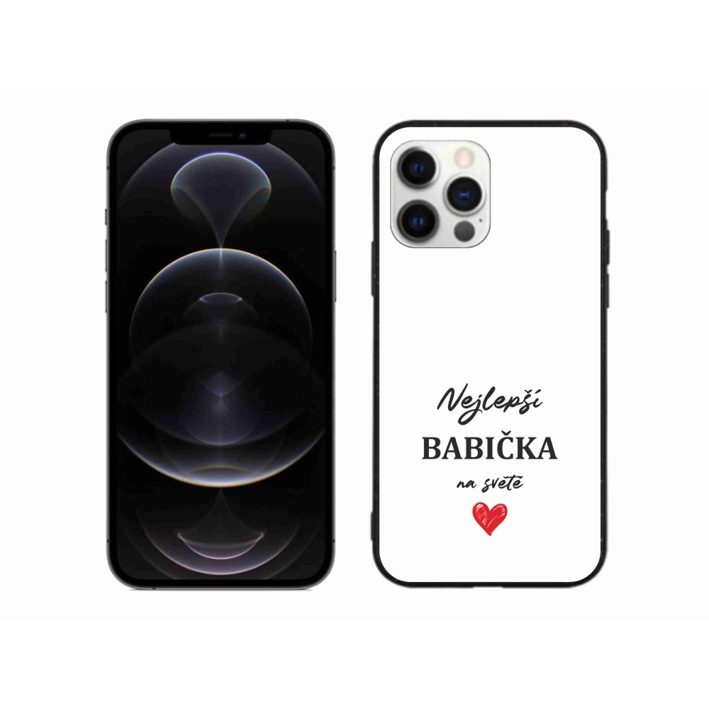 Gelový kryt mmCase na iPhone 12 Pro Max - nejlepší babička 1 bílé pozadí