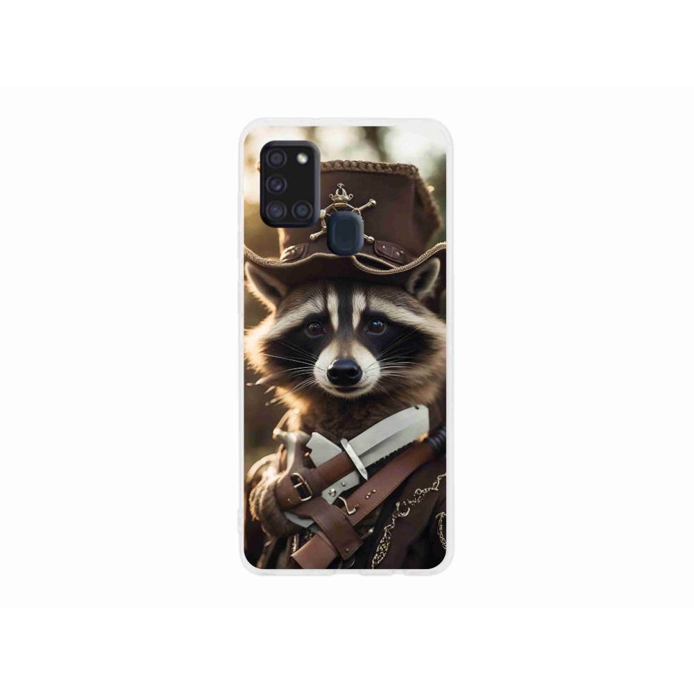 Gelový kryt mmCase na Samsung Galaxy A21s - mýval v uniformě
