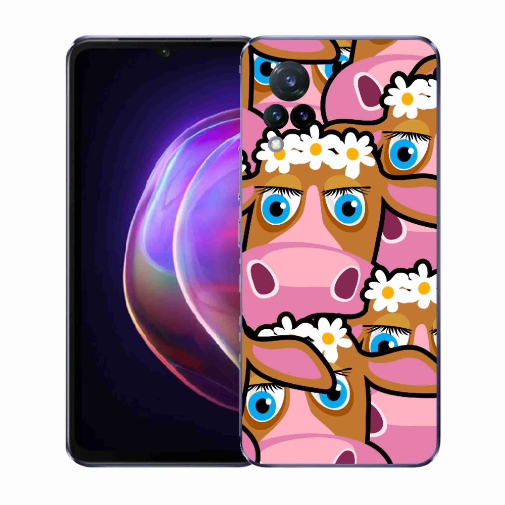 Gelový kryt mmCase na Vivo V21 4G/5G - kreslené kravičky