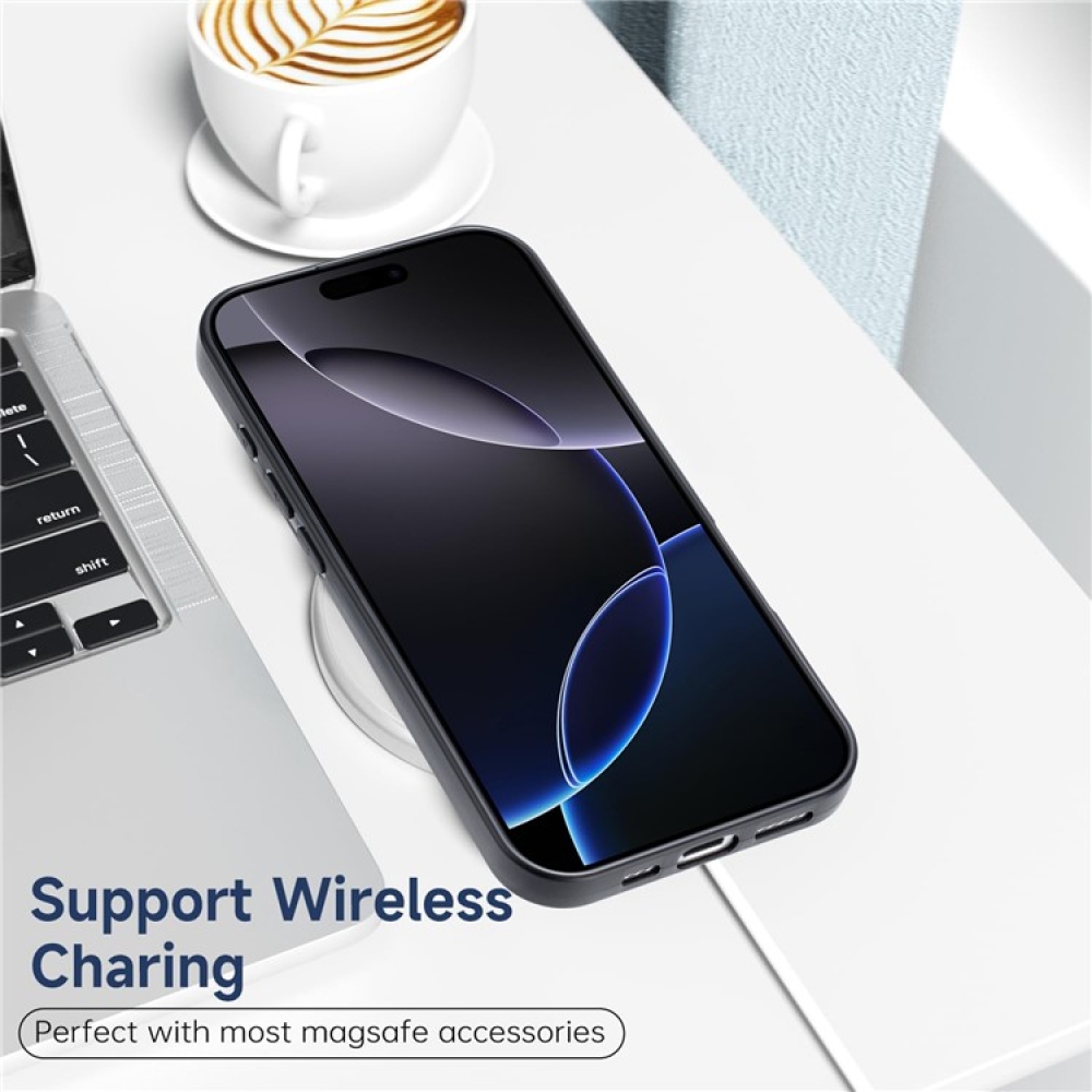 Matný gelový obal na iPhone 17 Pro - černý