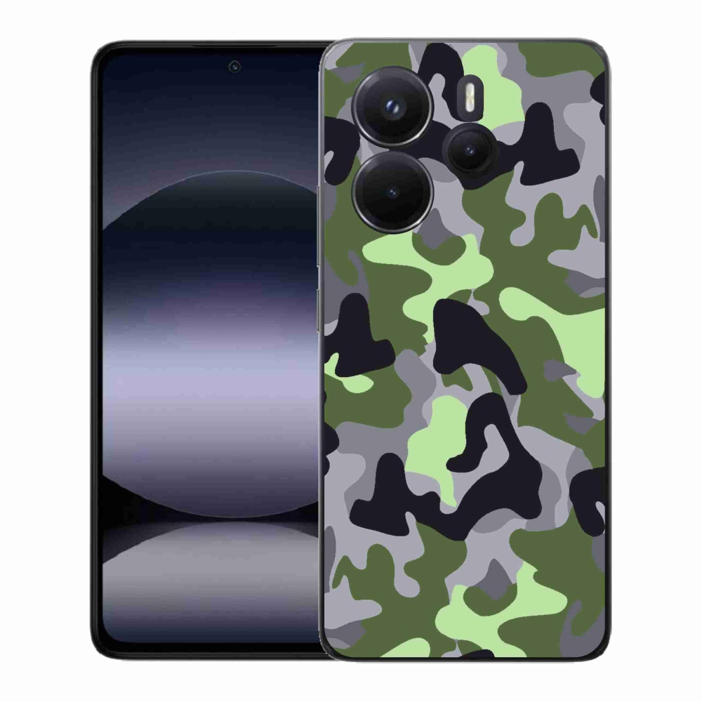 Gelový kryt mmCase na Xiaomi Redmi Note 14 - maskáčový vzor 7
