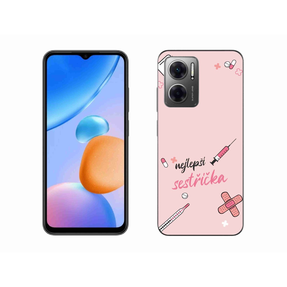 Gelový kryt mmCase na Xiaomi Redmi 10 5G - nejlepší sestřička růžové pozadí